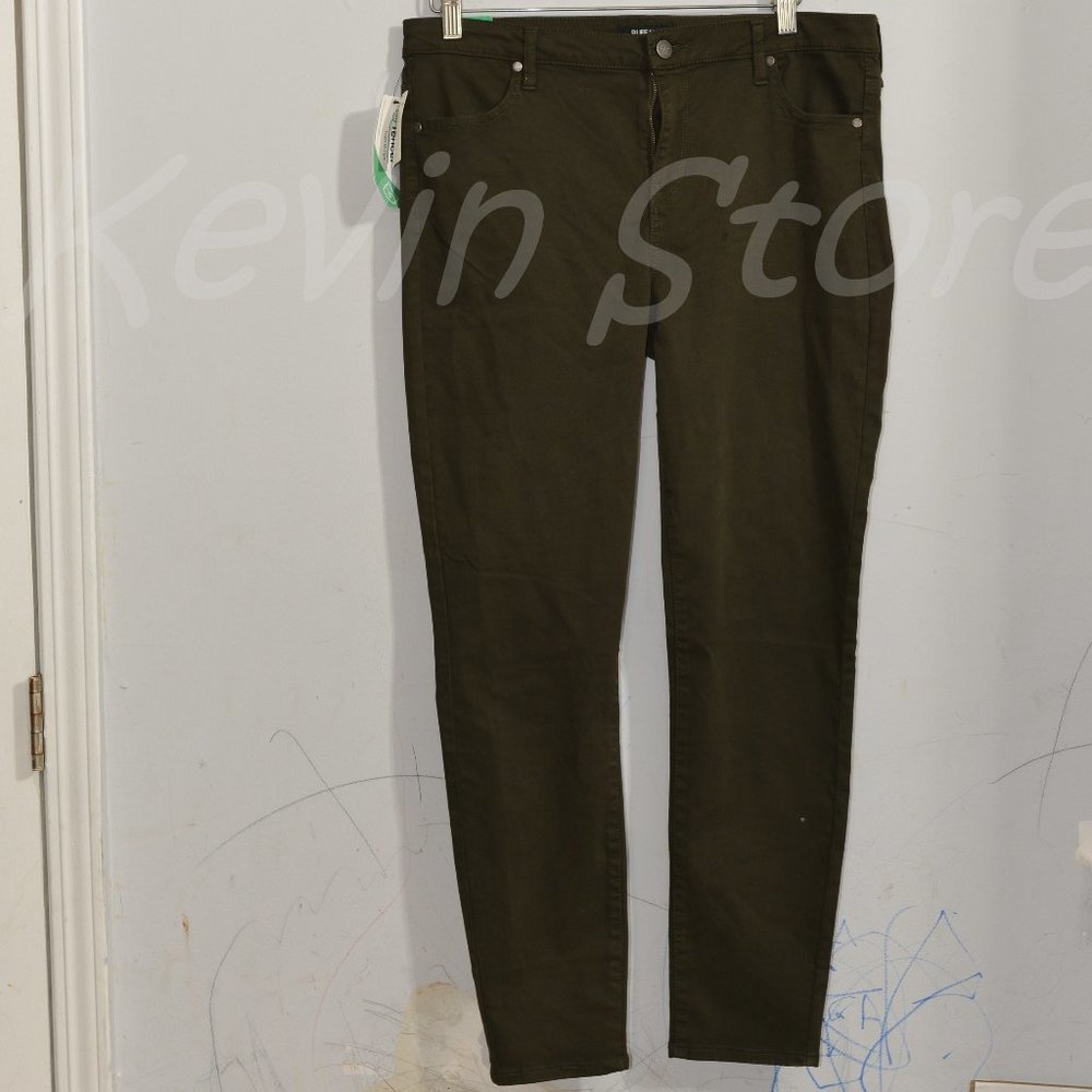 size 12 Green Nwt Buffalo Mid- Rise Tencel Blend Tretchh Skinny Pants‎ Jeans